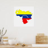 Poster drapeau du pays du venezuela symbole de forme (Cuisine)