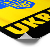 Poster Drapeau du pays Ukraine Fierté Slava Ukraini  (Coin)