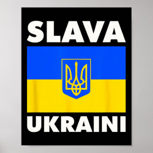 Poster Drapeau du pays Ukraine Fierté Slava Ukraini 2