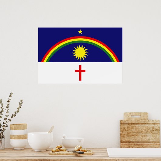 Poster Drapeau du Pernambuco, Brésil (Cuisine)
