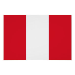 Poster Drapeau du Pérou