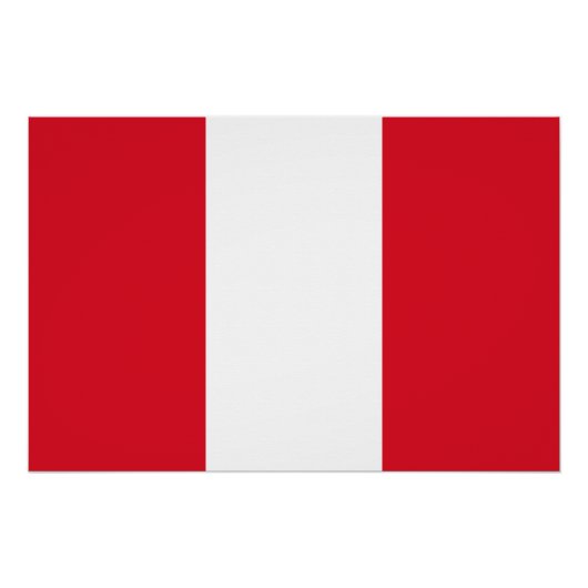 Poster Drapeau du Pérou (Devant)