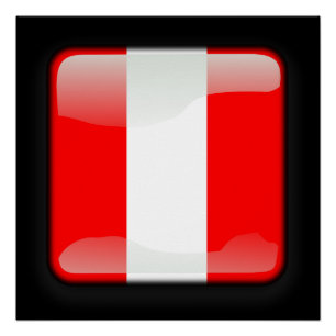 Poster Drapeau du Pérou