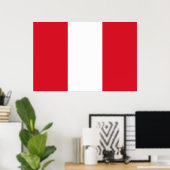 Poster Drapeau du Pérou (Bureau à domicile)