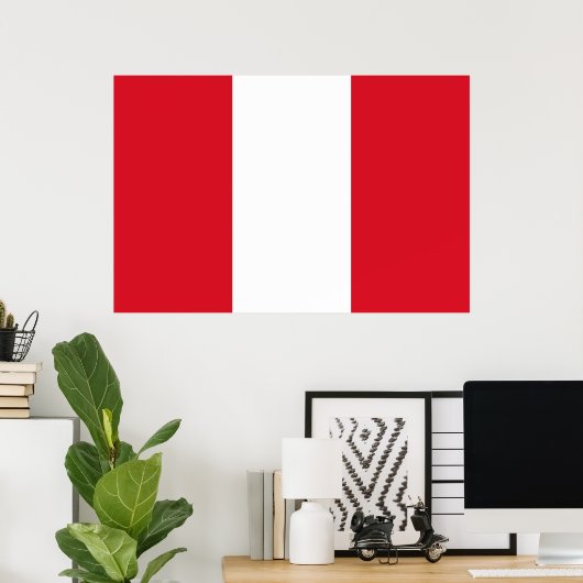 Poster Drapeau du Pérou (Bureau à domicile)