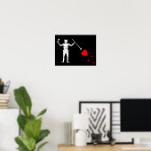 Poster Drapeau du Pirate de Barbe Noire (Bureau à domicile)