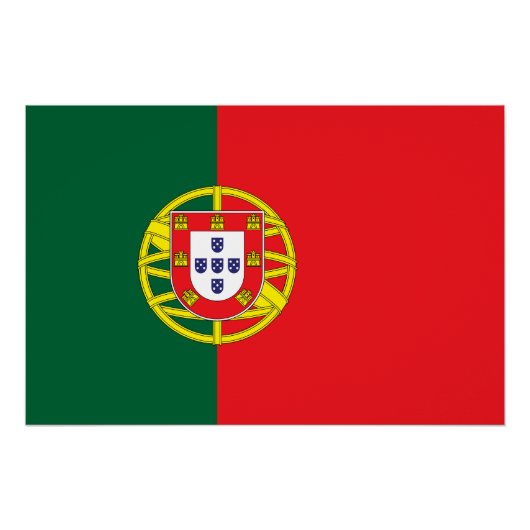 Poster Drapeau du Portugal (Devant)