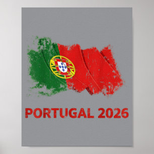 Poster Drapeau du Portugal Football portugais Monde