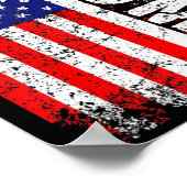 Poster Drapeau du président Donald Trump Vintage USA (Coin)