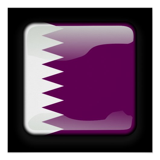 Poster Drapeau du Qatar (Devant)