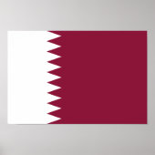 Poster Drapeau du Qatar (Devant)