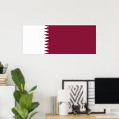 Poster Drapeau du Qatar (Bureau à domicile)