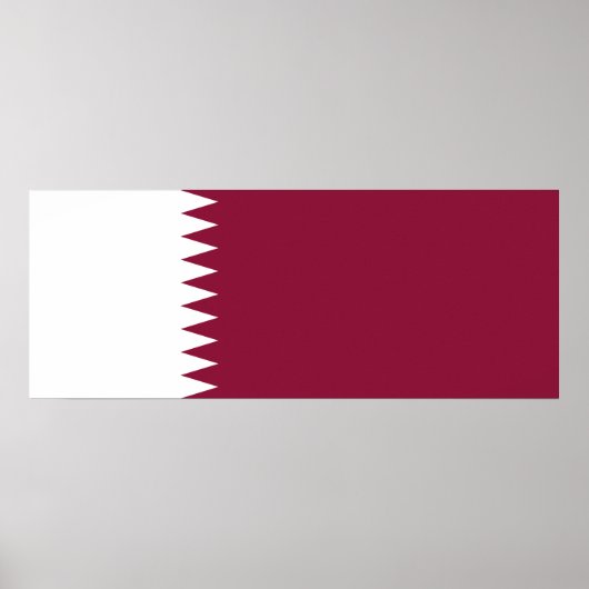 Poster Drapeau du Qatar (Devant)