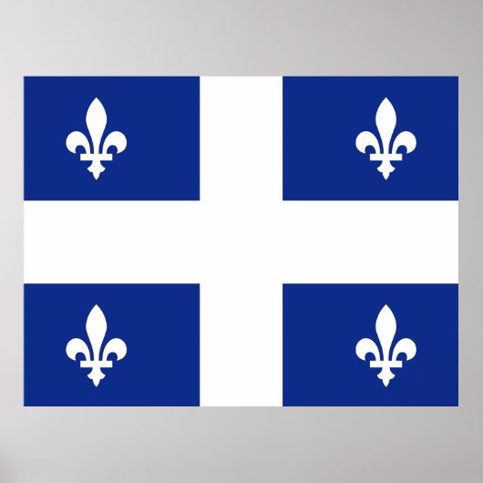 Poster Drapeau du Québec (Devant)