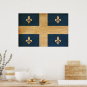 Poster Drapeau du Québec (Cuisine)