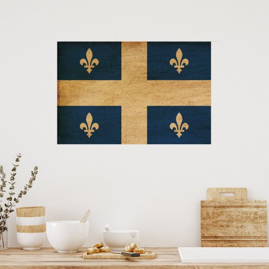 Poster Drapeau du Québec (Cuisine)