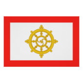 Poster Drapeau du royaume de Sikkim (Devant)