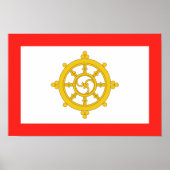 Poster Drapeau du royaume de Sikkim (Devant)