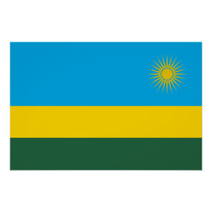 Poster Drapeau du Rwanda