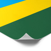 Poster Drapeau du Rwanda (Coin)