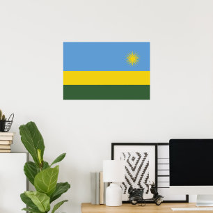 Poster Drapeau du Rwanda
