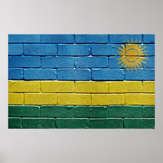 Poster Drapeau du Rwanda (Devant)
