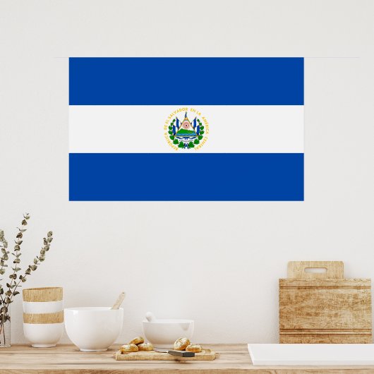 Poster Drapeau du Salvador (Cuisine)