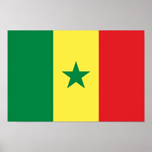 Poster Drapeau du Sénégal (Devant)