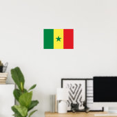 Poster Drapeau du Sénégal (Bureau à domicile)