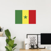 Poster Drapeau du Sénégal (Bureau à domicile)