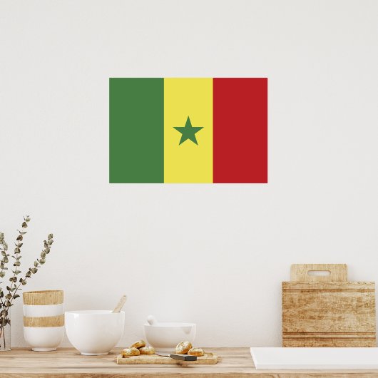 Poster Drapeau du Sénégal (Cuisine)