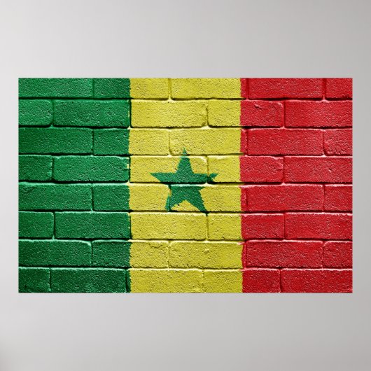 Poster Drapeau du Sénégal (Devant)