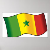 Poster Drapeau du Sénégal Fierté sénégalaise Vert Jaune R (Devant)