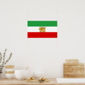Poster Drapeau du Shah d'Iran (1964-1980) ♥880 ♥ ♥er (Cuisine)