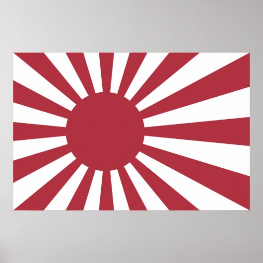 Poster Drapeau du soleil levant impérial du Japon, Edo à  (Devant)