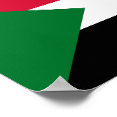 Poster Drapeau du Soudan (Coin)