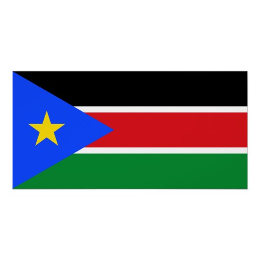 Poster Drapeau du Soudan du Sud (Devant)