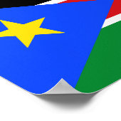 Poster Drapeau du Soudan du Sud (Coin)