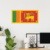 Poster Drapeau du Sri Lanka (Bureau à domicile)