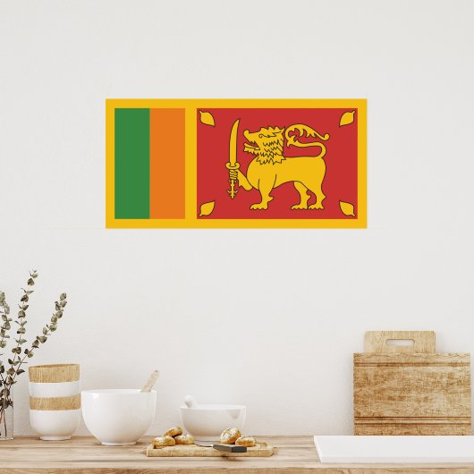 Poster Drapeau du Sri Lanka (Cuisine)
