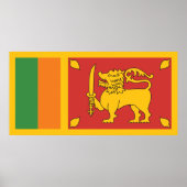 Poster Drapeau du Sri Lanka (Devant)