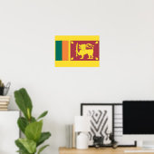 Poster Drapeau du Sri Lanka (Bureau à domicile)