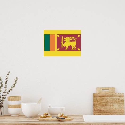 Poster Drapeau du Sri Lanka (Cuisine)