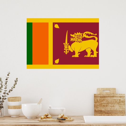 Poster Drapeau du Sri Lanka (Cuisine)