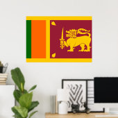 Poster Drapeau du Sri Lanka (Bureau à domicile)
