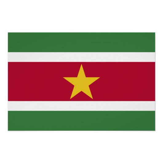 Poster Drapeau du Suriname (Devant)