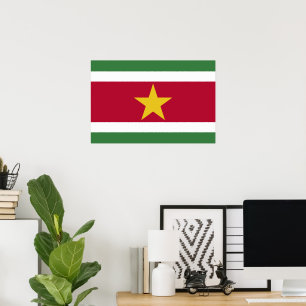 Poster drapeau du Suriname