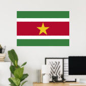 Poster Drapeau du Suriname (Bureau à domicile)