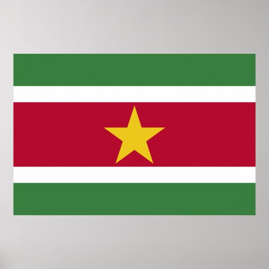 Poster Drapeau du Suriname (Devant)