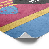Poster Drapeau du Swaziland (Coin)